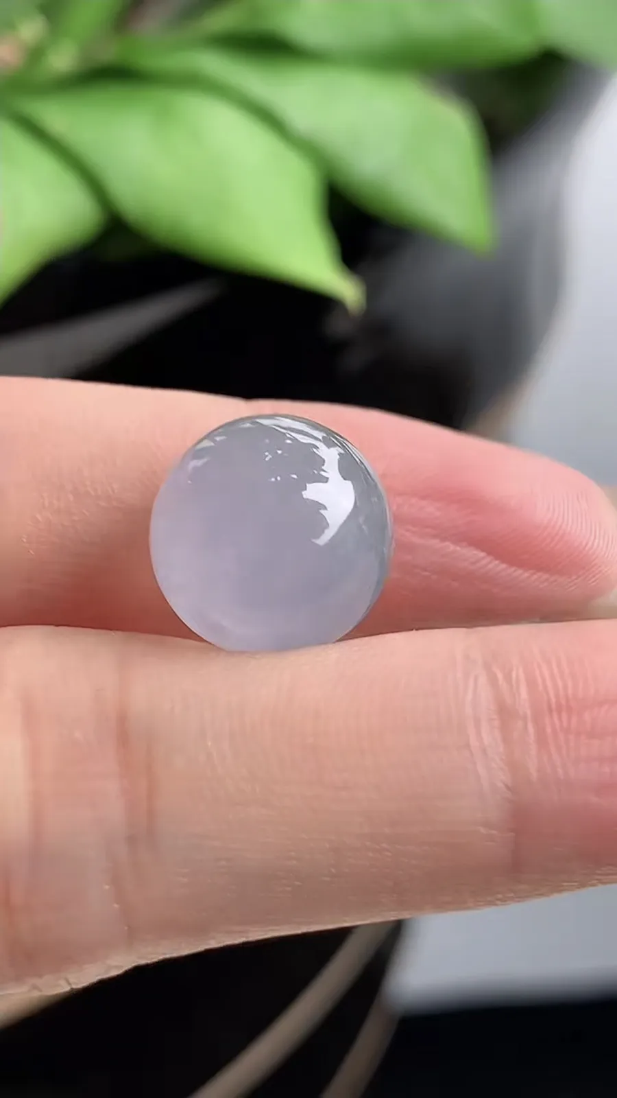 a货翡翠老坑冰种圆珠转运珠镶嵌件 尺寸12.3mm