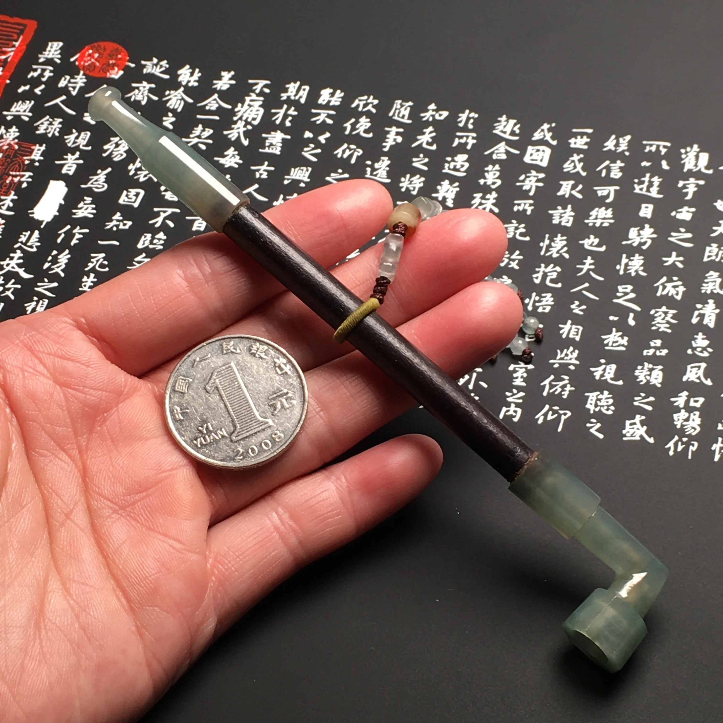 冰晴底精美烟嘴 长度130 尺寸10.5毫米