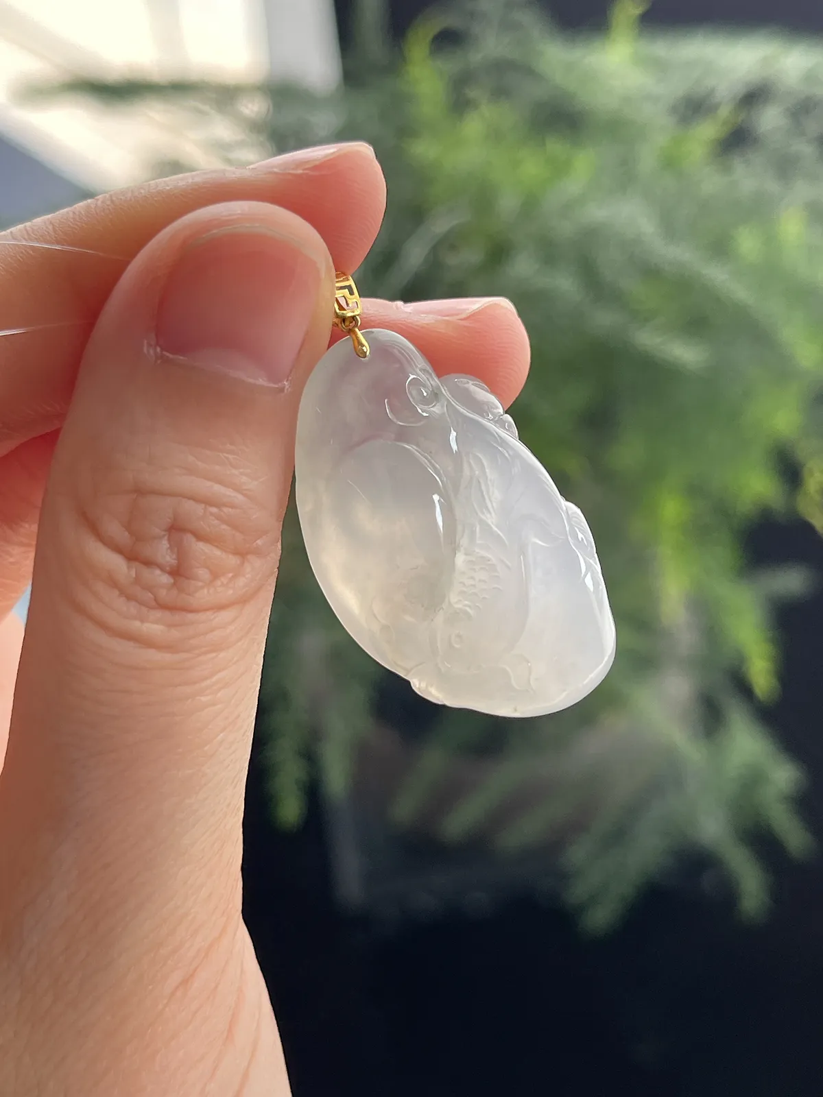 翡翠冰糯种Q版小弥勒挂坠