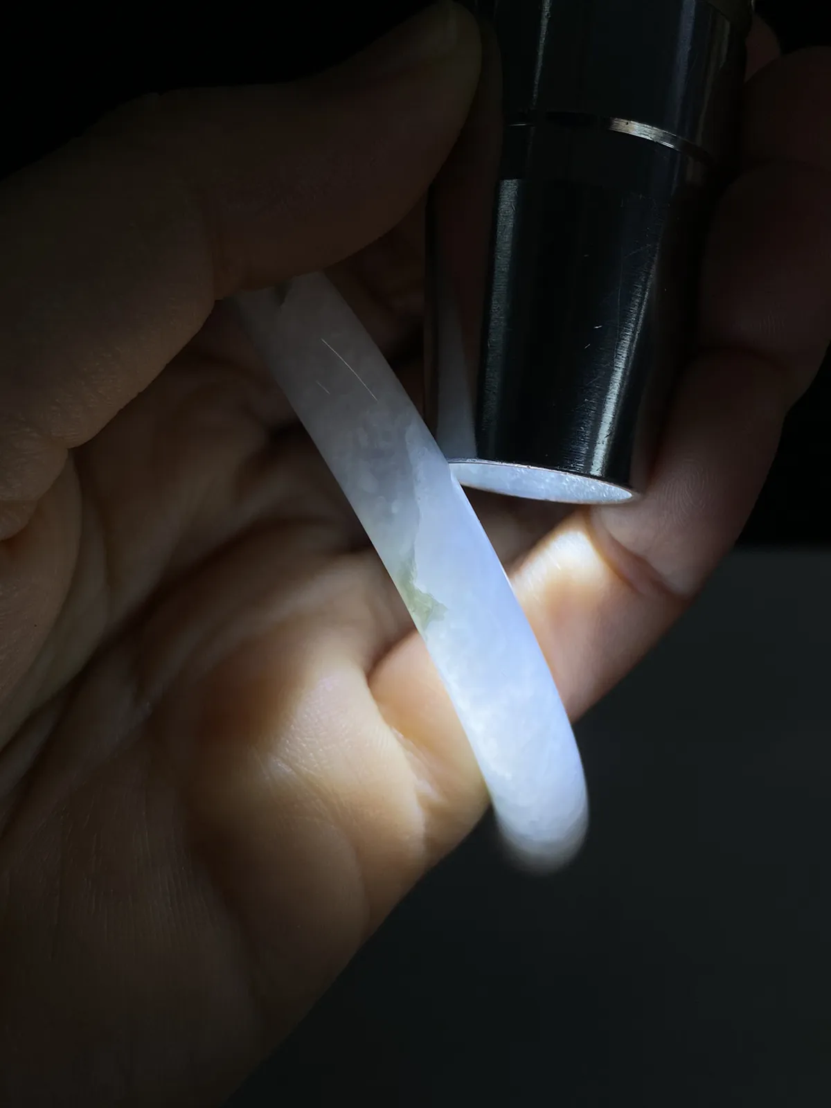 圆镯55圈口，翡翠手镯