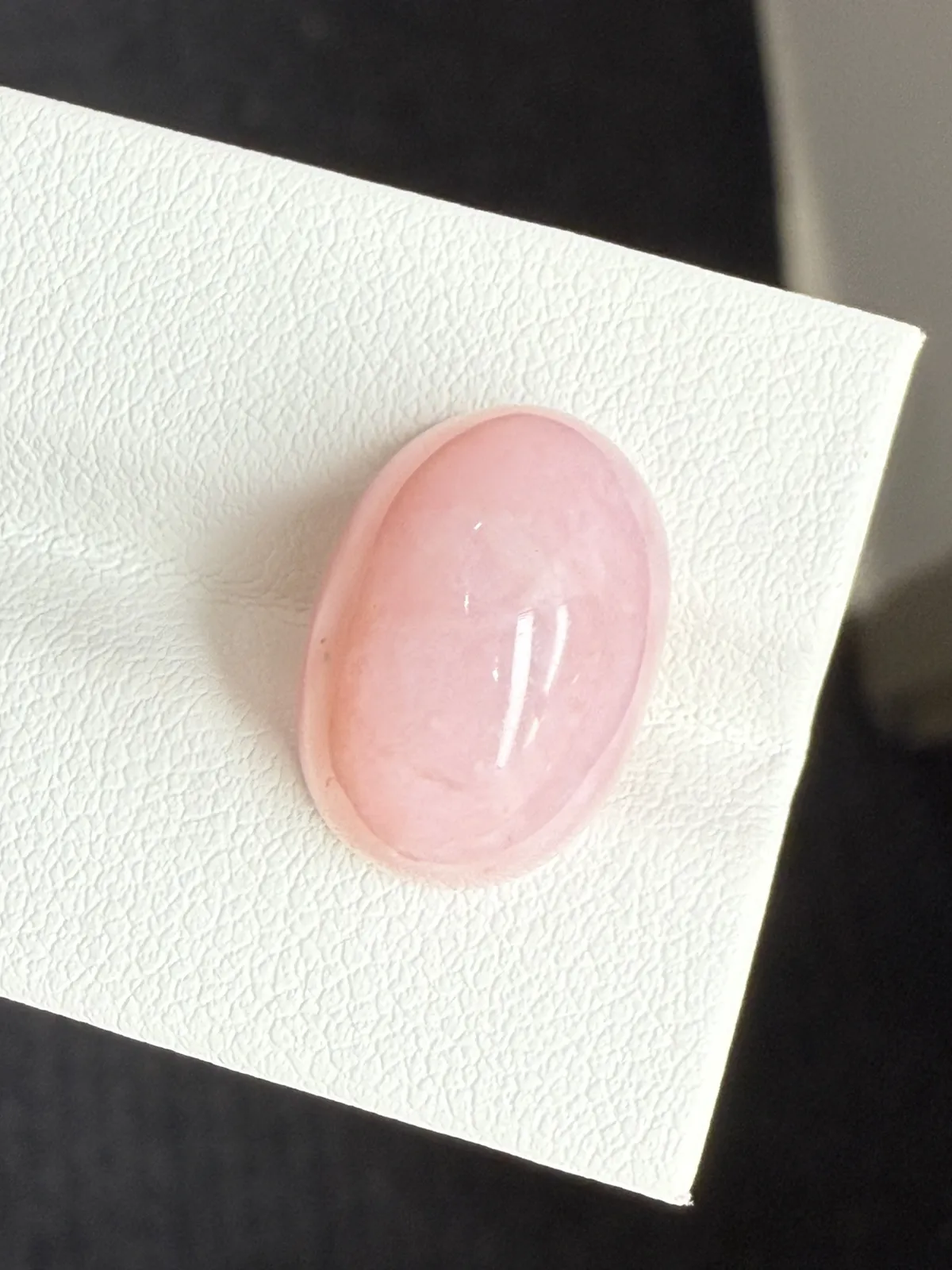 10.255ct天然秘鲁粉欧泊裸石，粉粉嫩嫩小精品，尺寸16.5×11.7×8.3mm