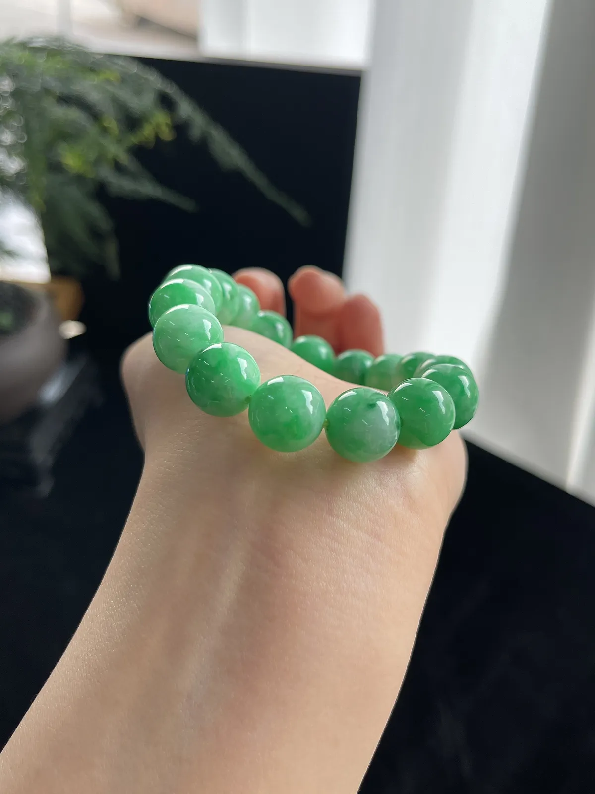 翡翠满绿手链