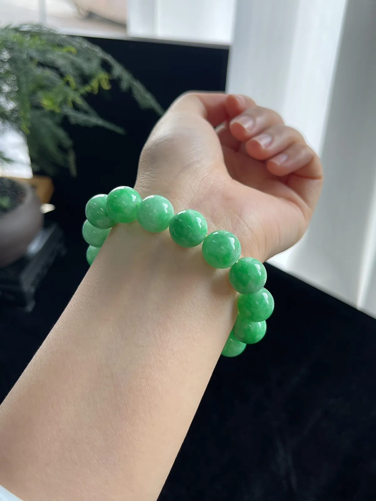 翡翠满绿手链