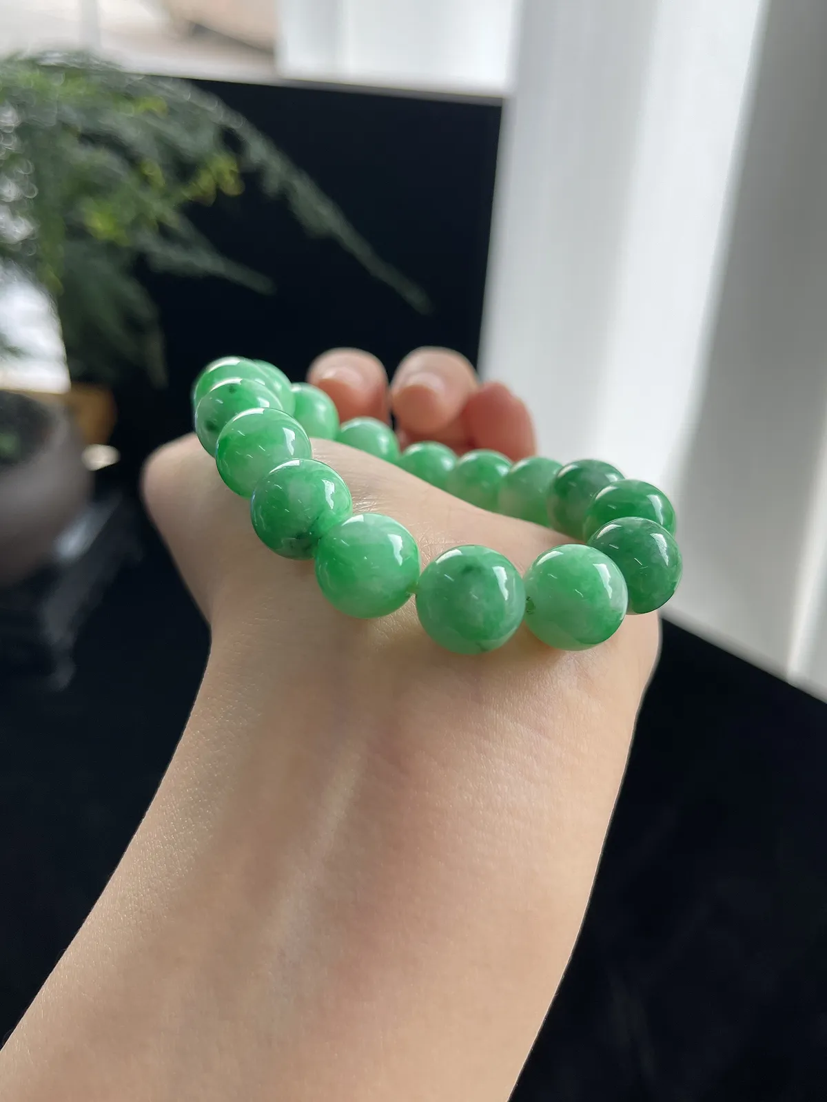 翡翠满绿手链