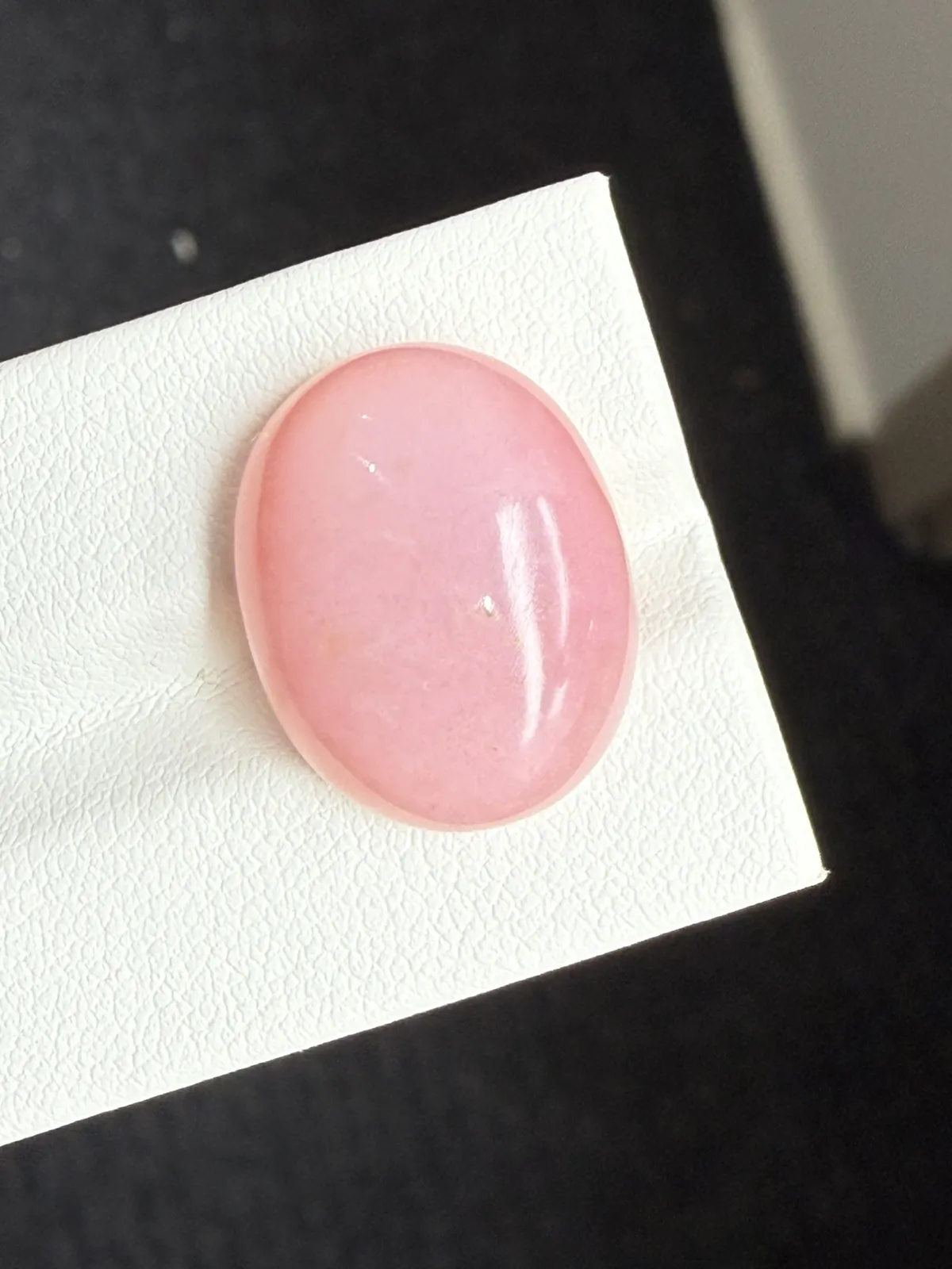 13.905ct天然秘鲁粉欧泊裸石，粉粉嫩嫩小精品，尺寸19.7×15.6×6.6mm