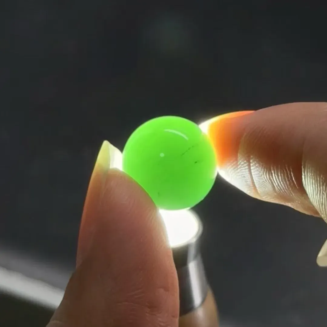 墨翠珠子 直径12.7mm