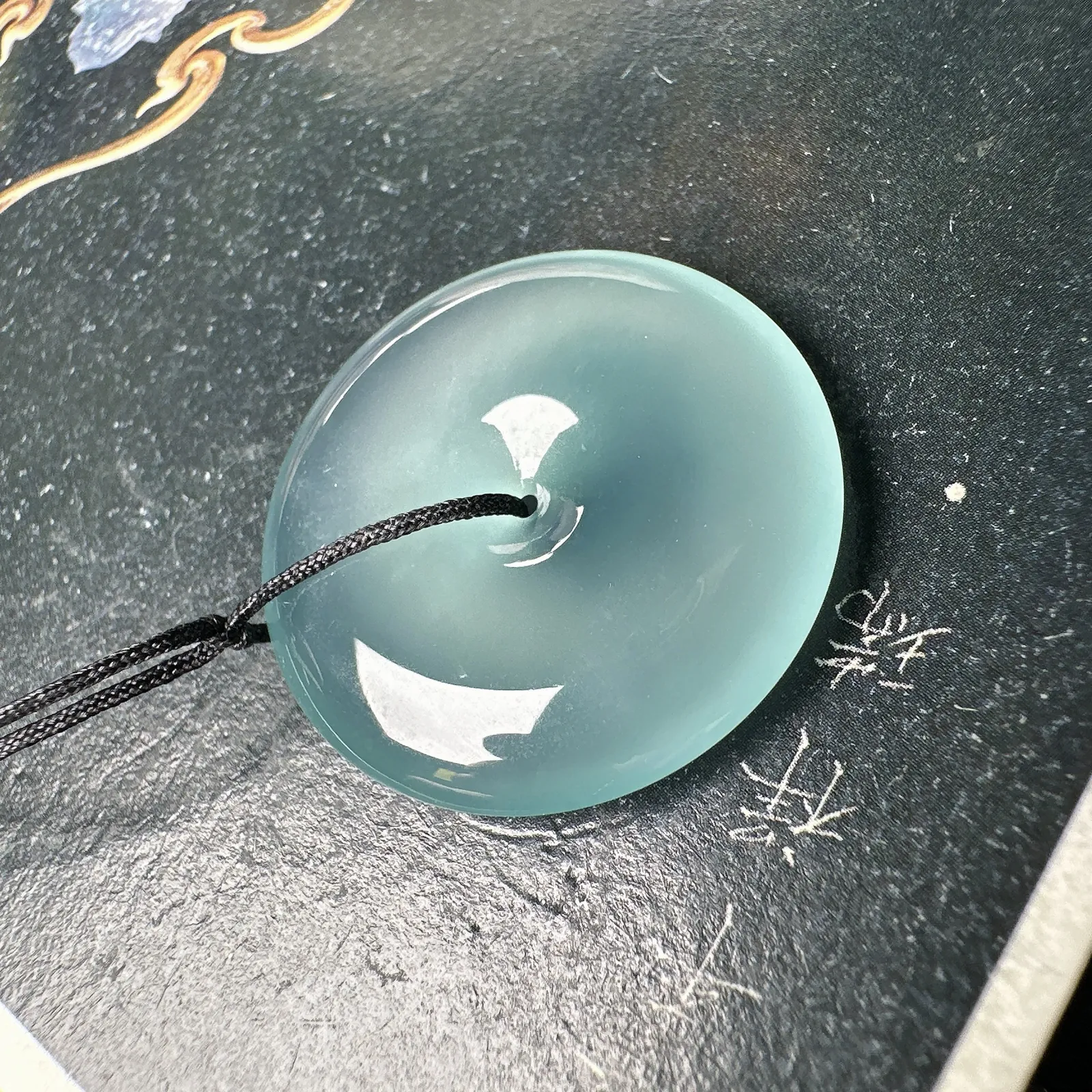 【冰扣子】天空蓝老坑料子，质量很高，上身霸气，难得一见的高品质扣子，收藏品质