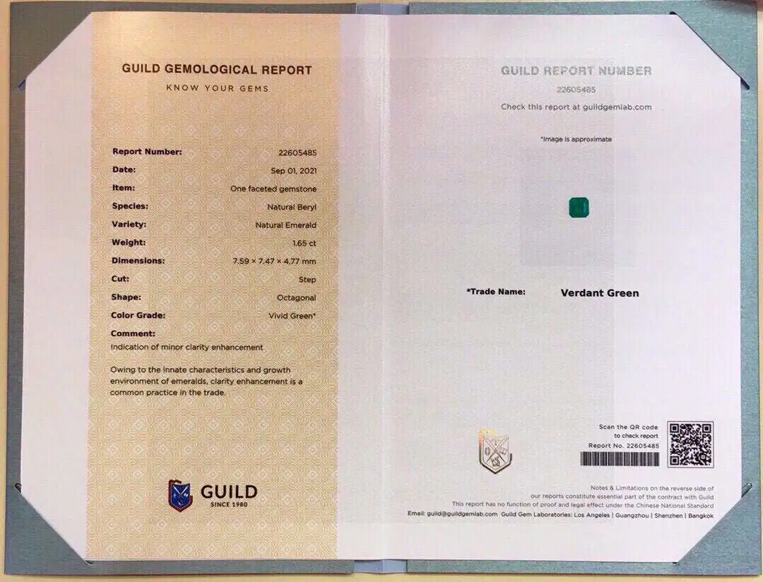 天然沃顿祖母绿裸石 重量: 1.65ct. 规格: 7.59*7.47*4.77 台面大