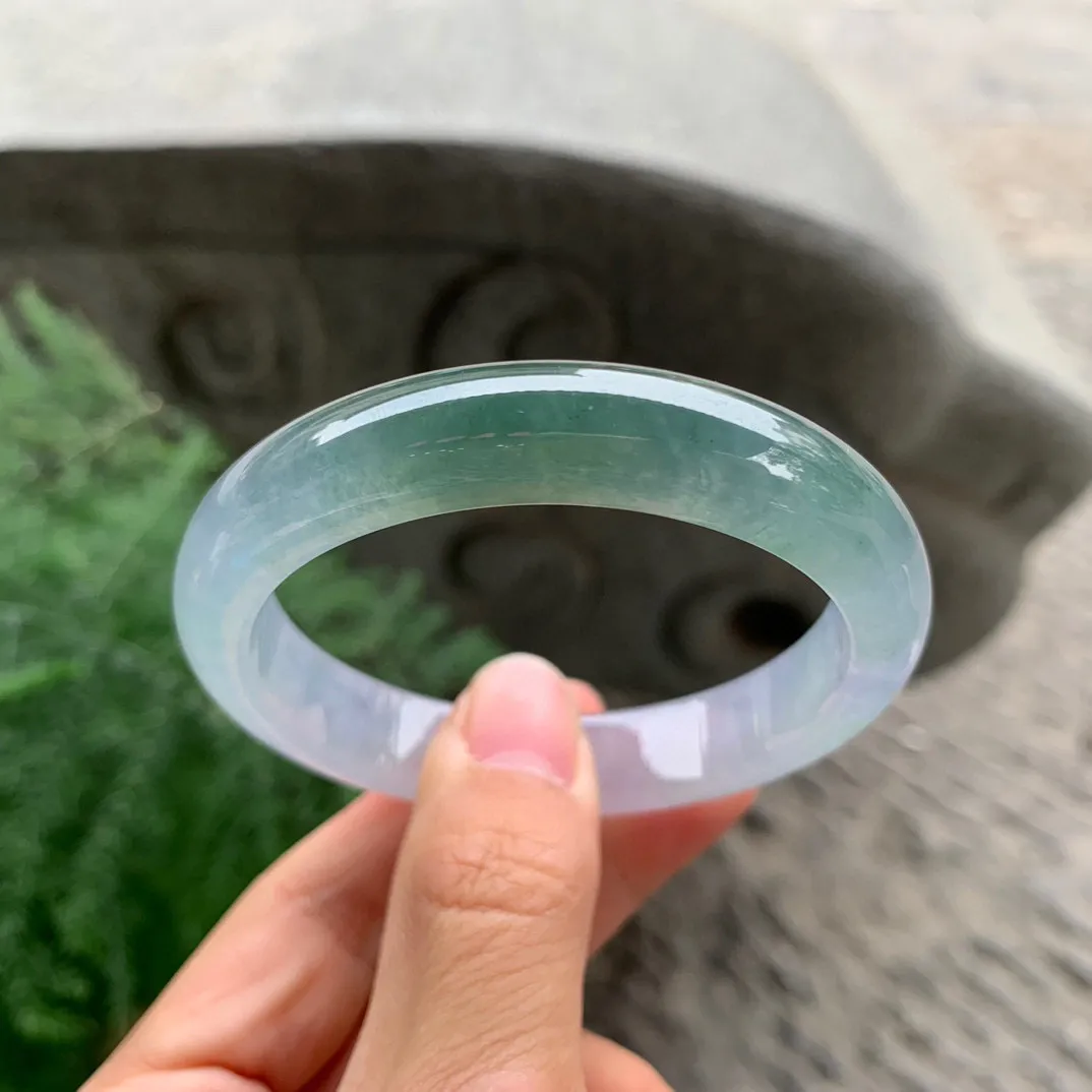 小圈口 53.9-11.3-7.3【冰种油青正圈手镯】正圈53 54可戴
