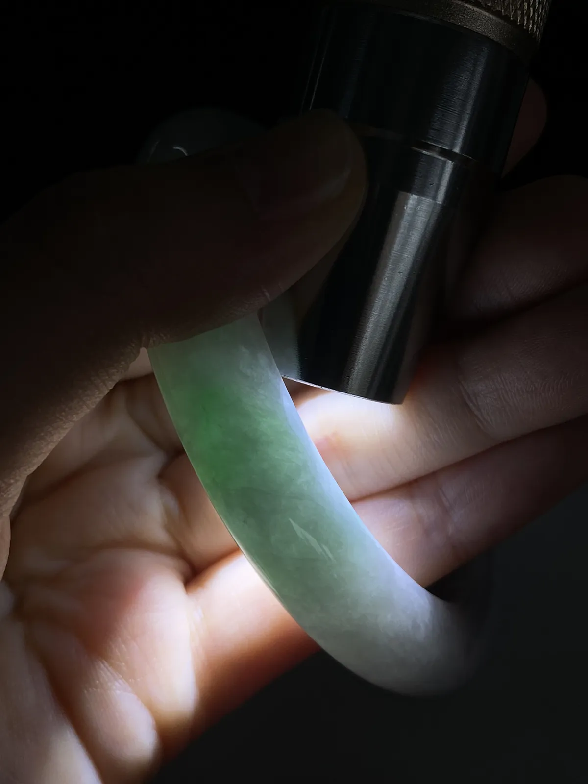 正圈57.8圈口，翡翠糯化种手镯