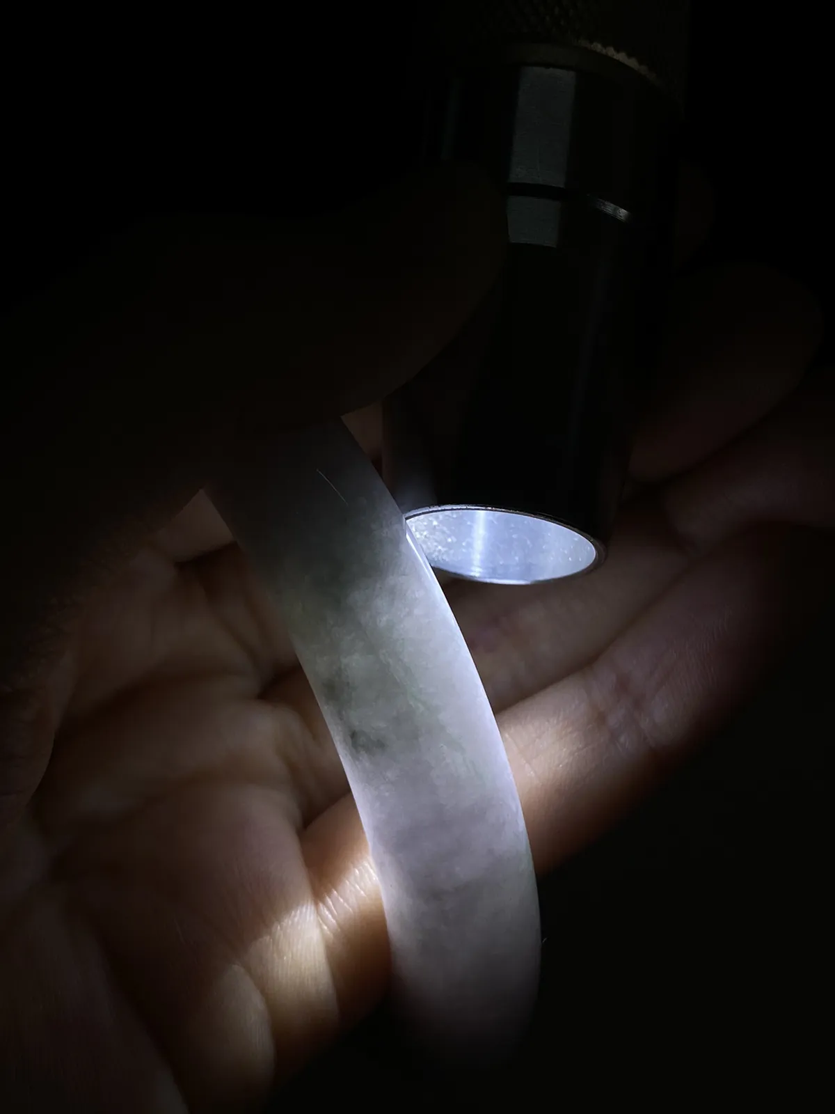 正圈57.8圈口，翡翠糯化种手镯