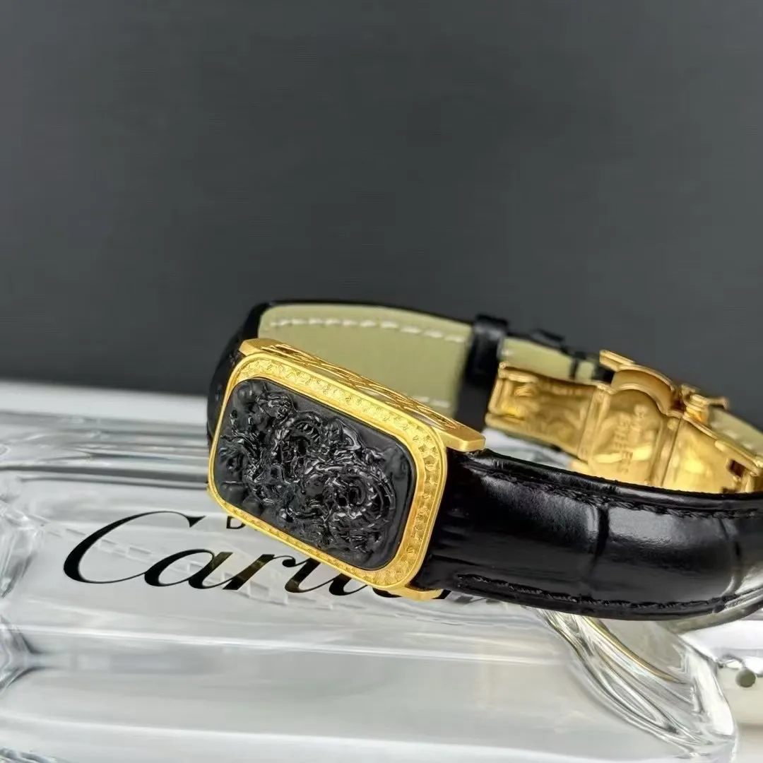 精品18k墨翠龙牌手环 尺寸23.4