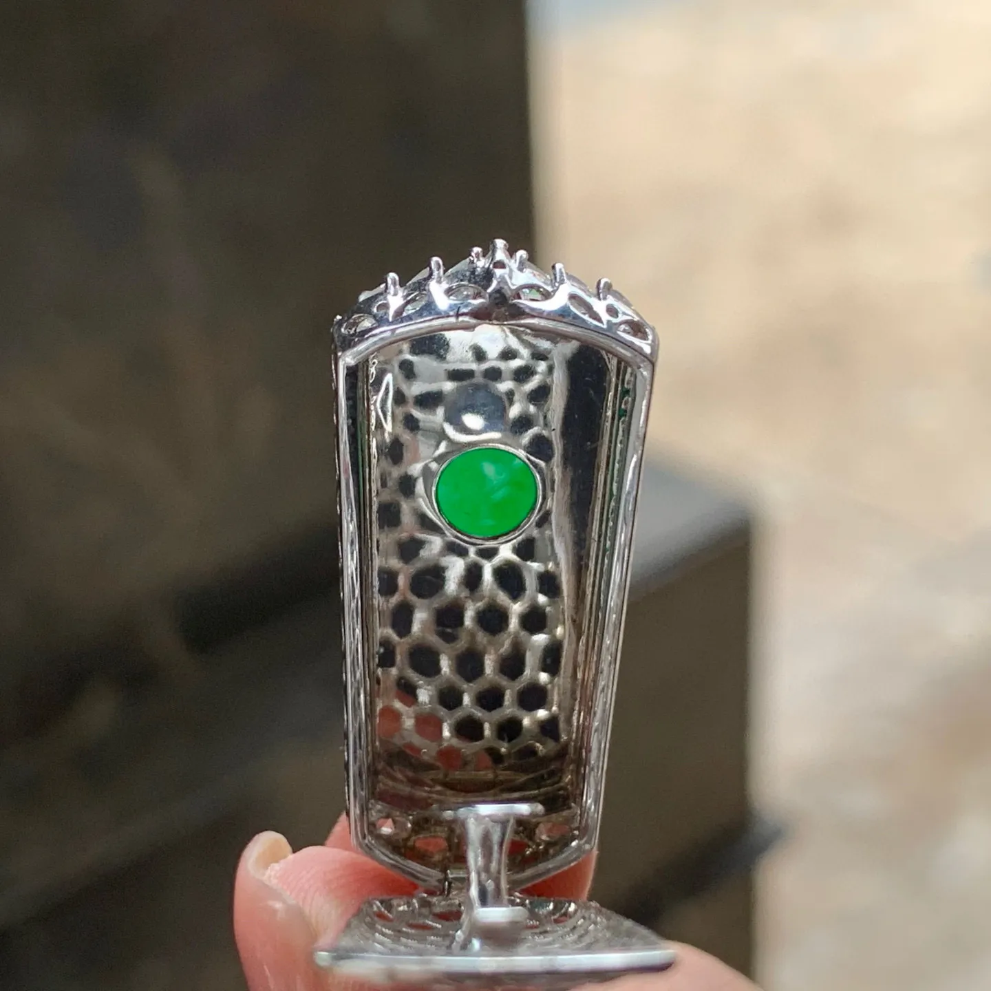 满色无事牌，颜色漂亮，真金镶嵌，精致