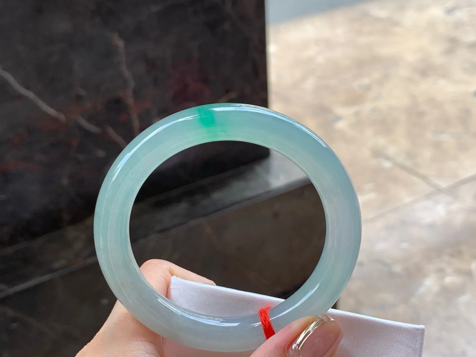 带色福镯，种好水足，55.1/9.8mm
