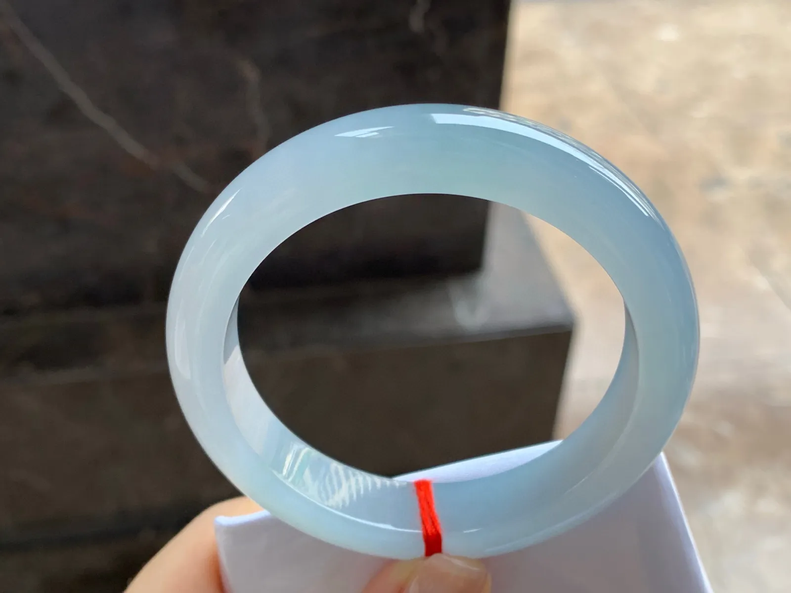 冰手镯，种好水润，56.6/12.5/9.3mm