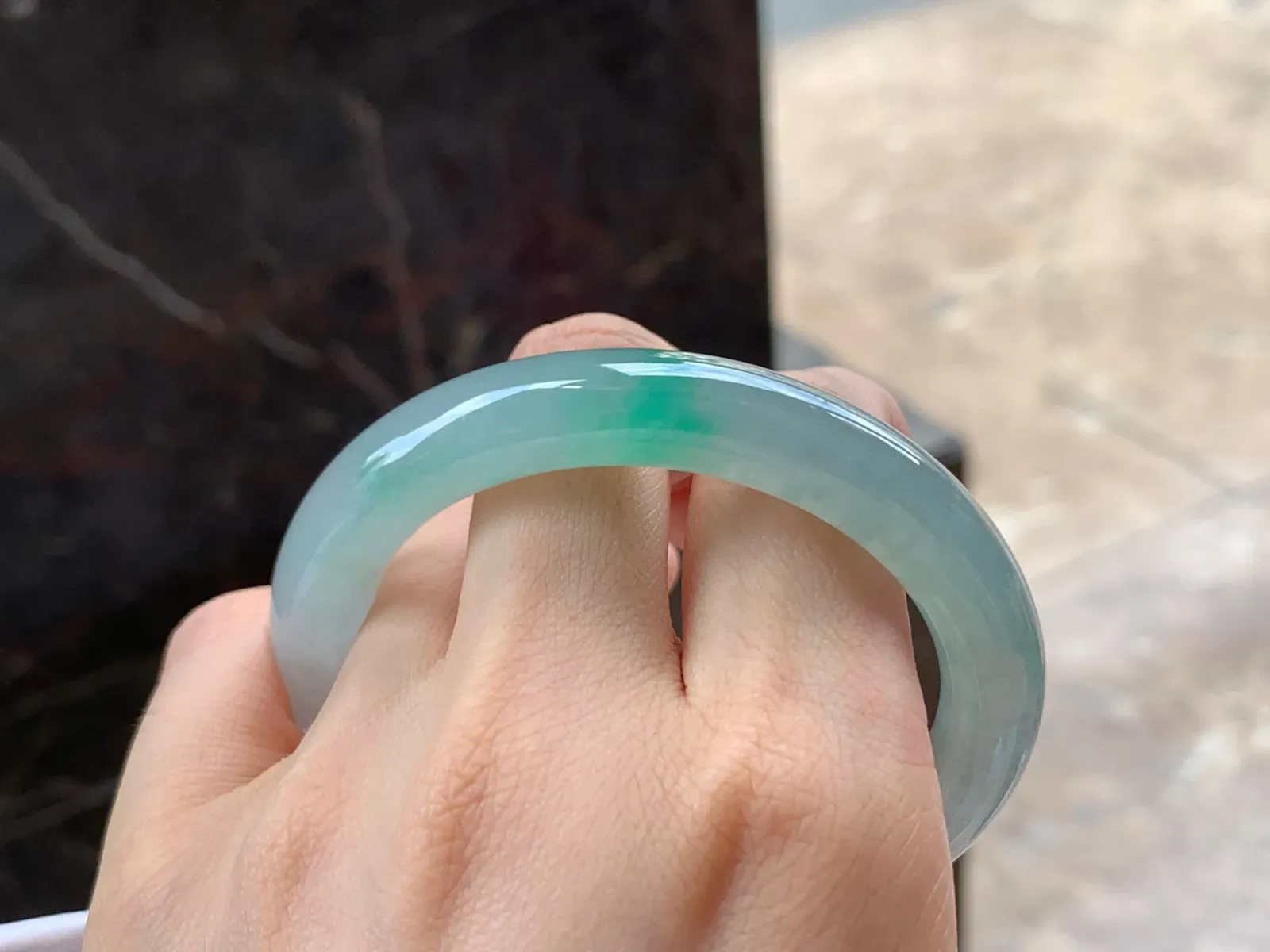 带色福镯，种好水足，55.1/9.8mm