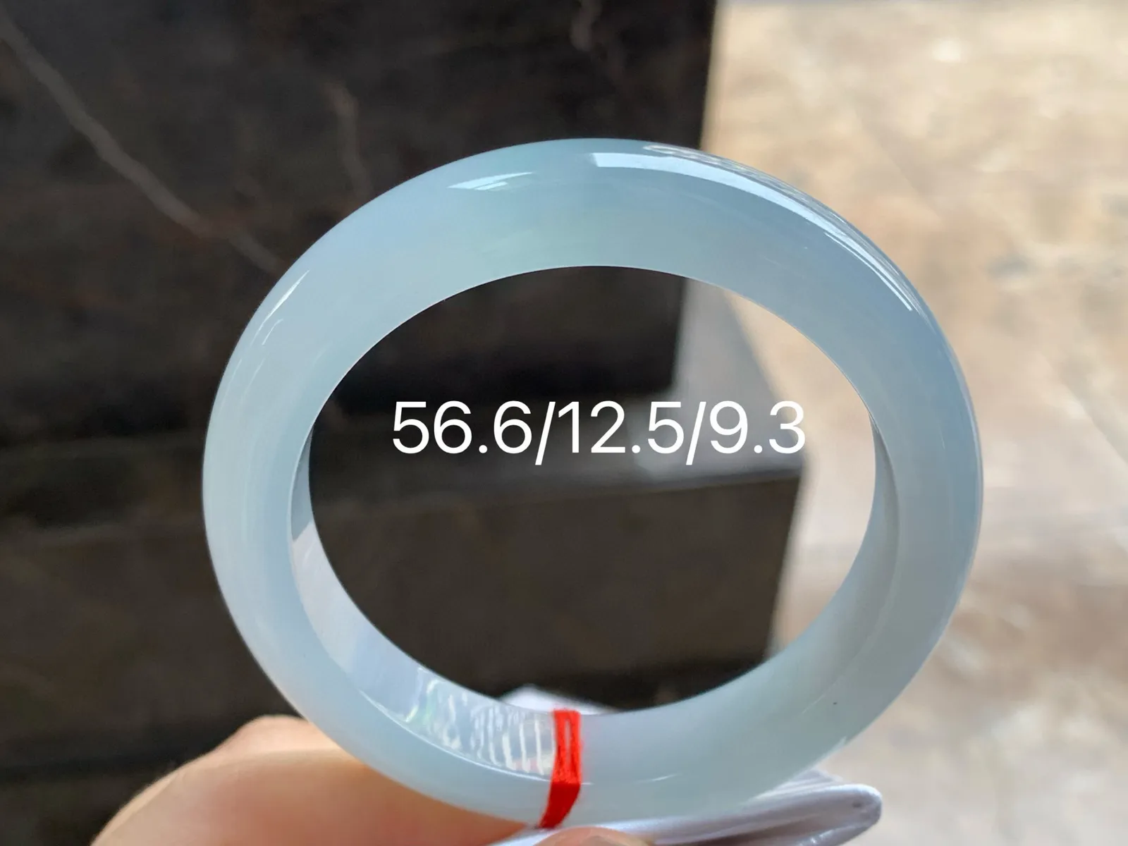 冰手镯，种好水润，56.6/12.5/9.3mm