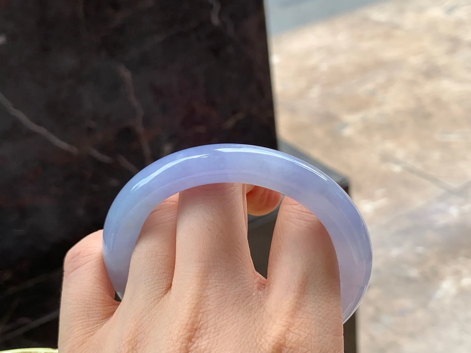 春色福镯，颜色漂亮，细腻清爽，54.6/9.8mm