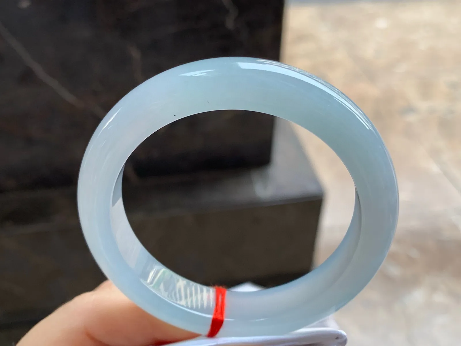 冰手镯，种好水润，56.6/12.5/9.3mm