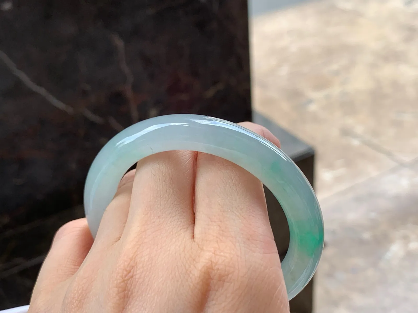 带色福镯，种好水足，55.1/9.8mm