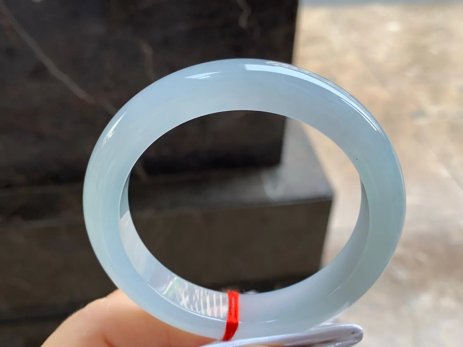 冰手镯，种好水润，56.6/12.5/9.3mm