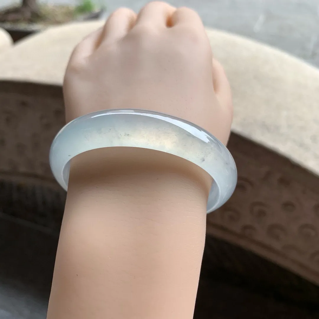 贵妃冰玻白月光 无瑕 尺寸:58.5/51.5/14.5/7.1 荧光闪闪 