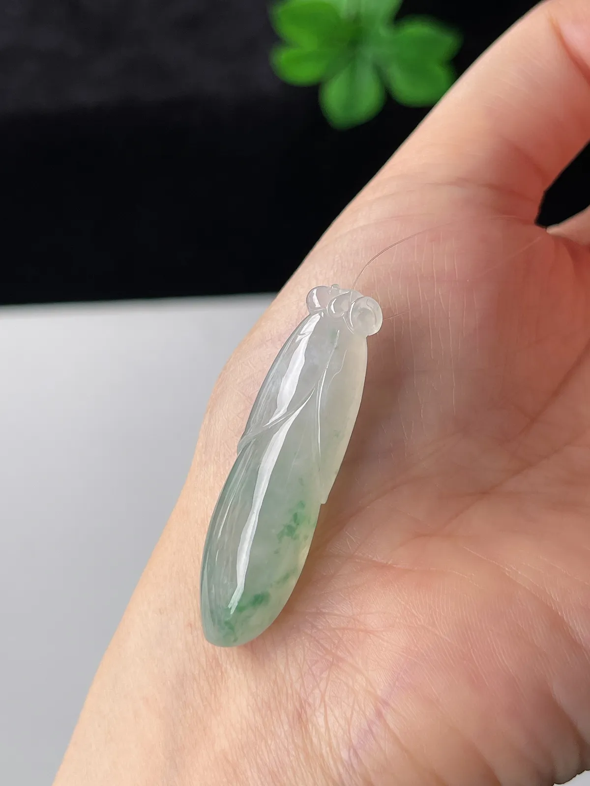 翡翠冰糯种绿色飘花福瓜