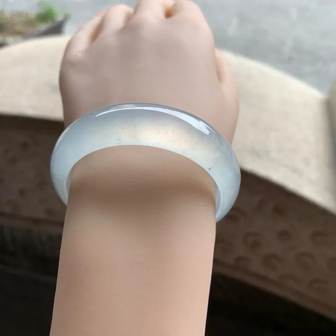 贵妃冰玻白月光 无瑕 尺寸:58.5/51.5/14.5/7.1 荧光闪闪 