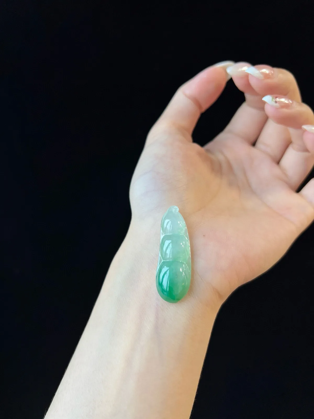 冰糯种绿福豆