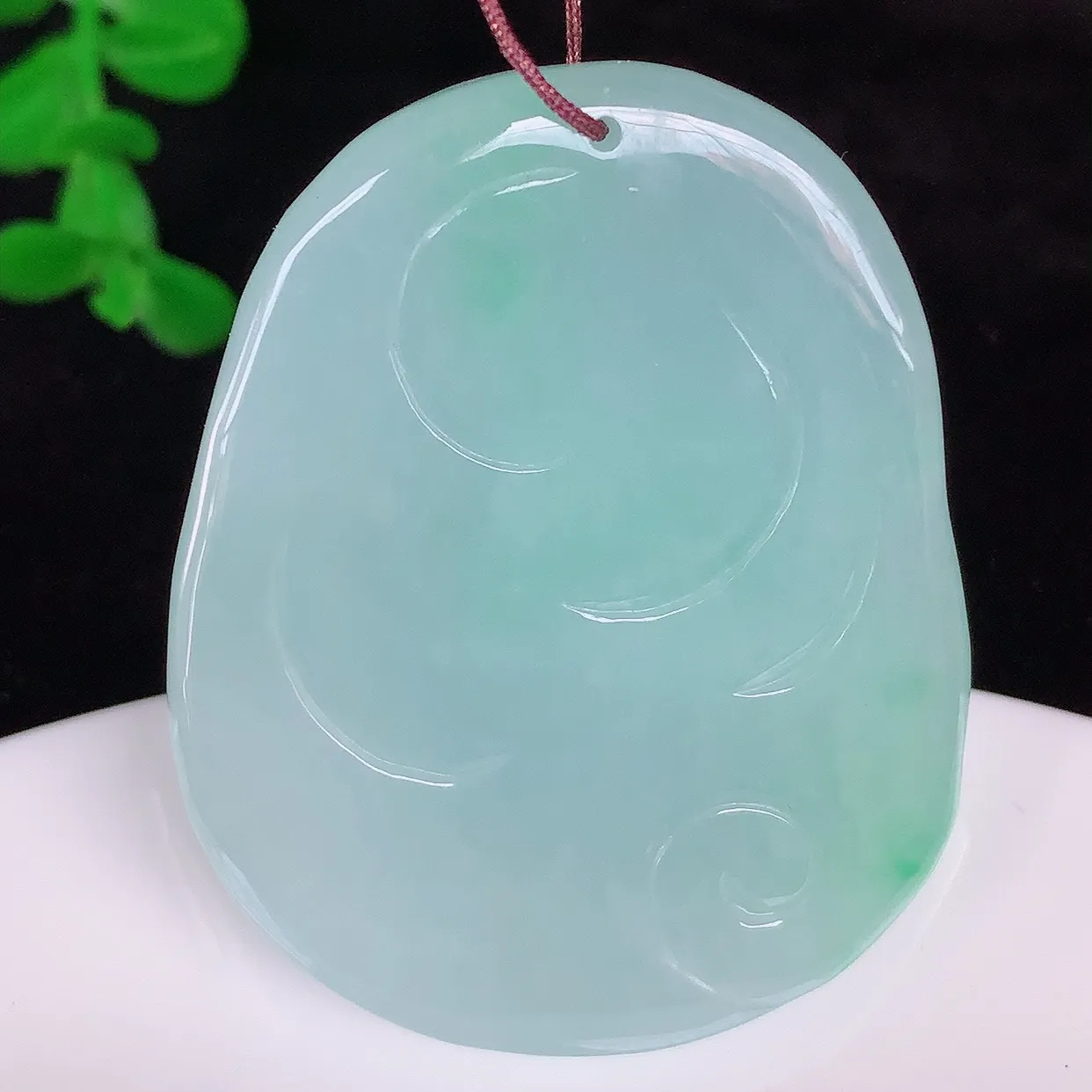 自然光实拍，冰润冰糯种飘绿翡翠逍遥布袋佛吊坠，代代有钱，水足丰盈，盈满欢喜，配戴送礼佳品！#46.22