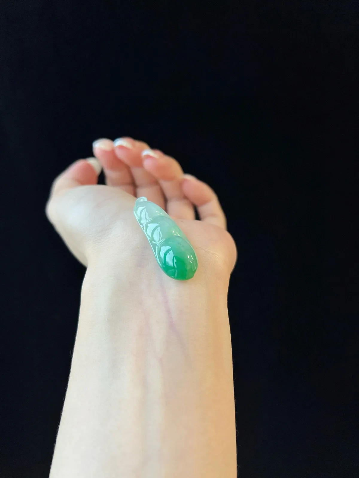 冰糯种绿福豆