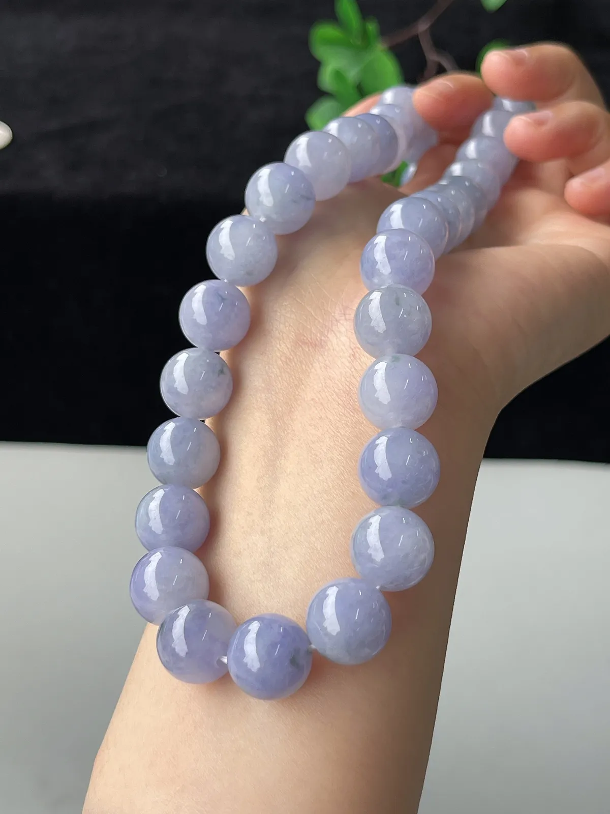 翡翠紫罗兰卡12+珠链