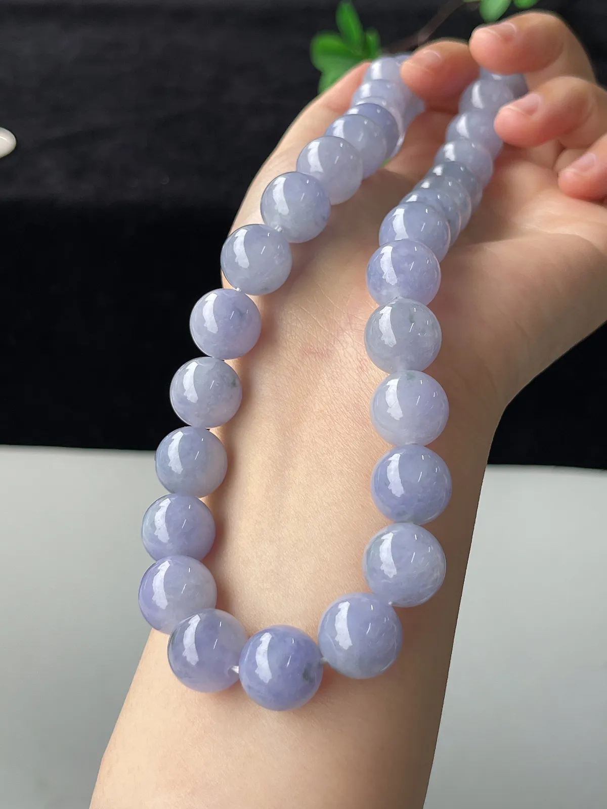 翡翠紫罗兰卡12+珠链