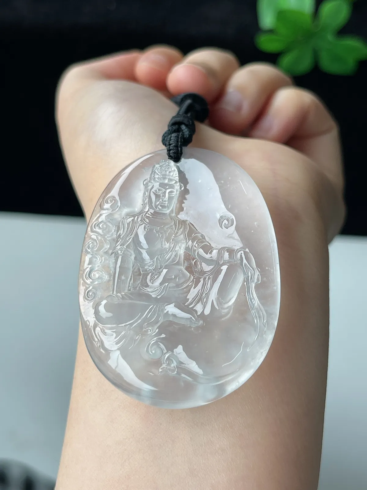 翡翠冰种自在观音