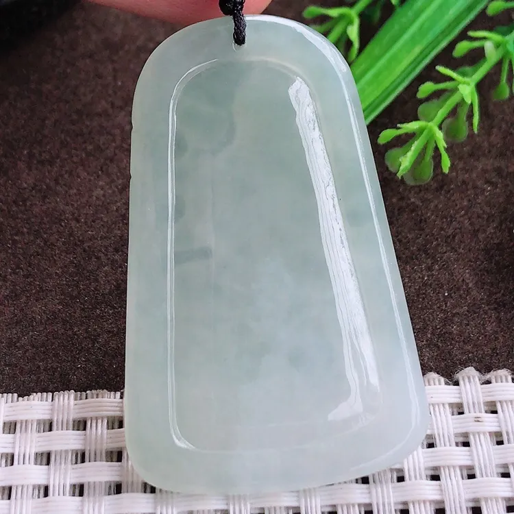 自然光老坑冰润起胶冰晴底不动明王吊坠翡翠玉坠尺寸55/35.2/5.6