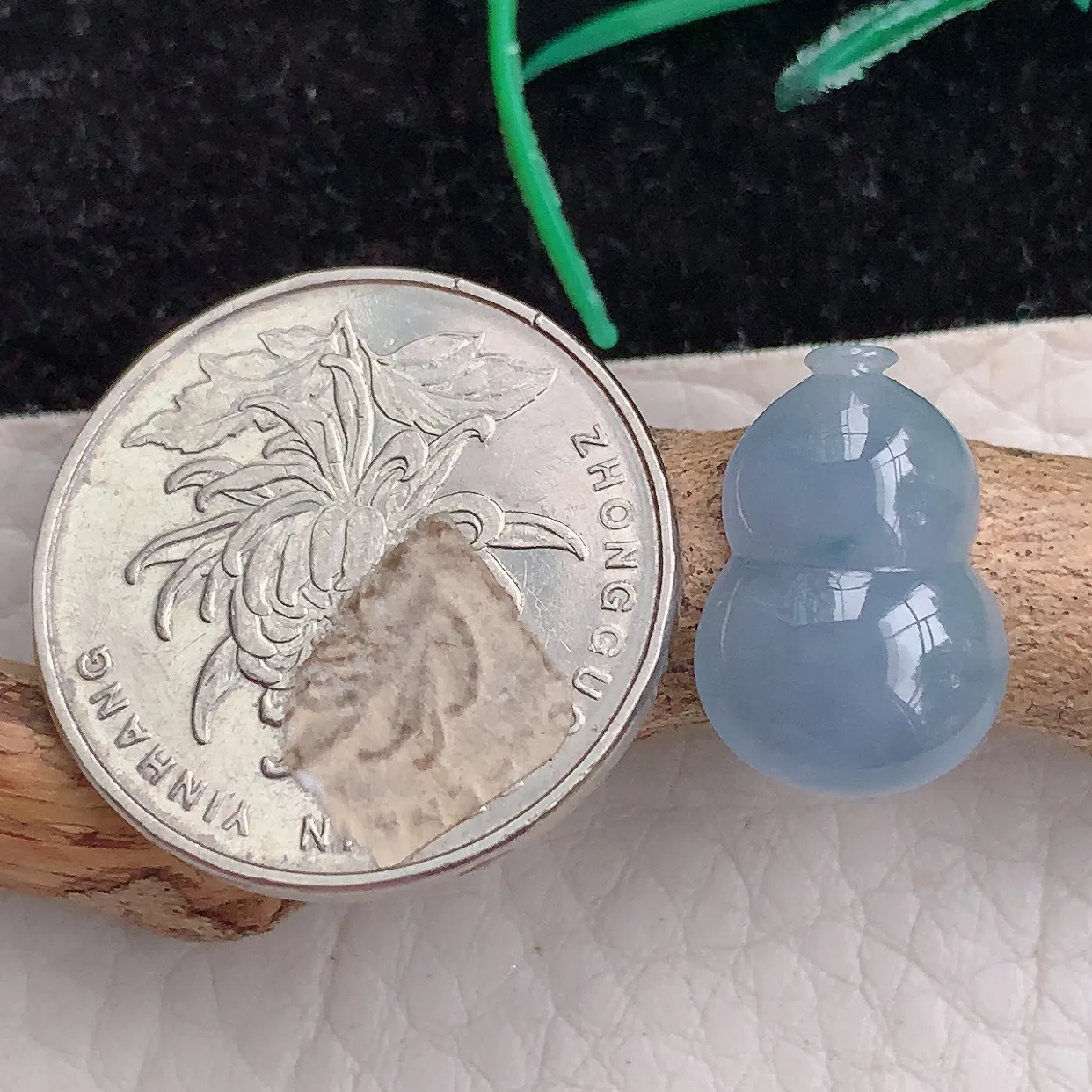 zzx实拍 16.5*11.3*4.2镶嵌款缅甸翡翠A货饱满冰紫葫芦 玉葫芦裸石