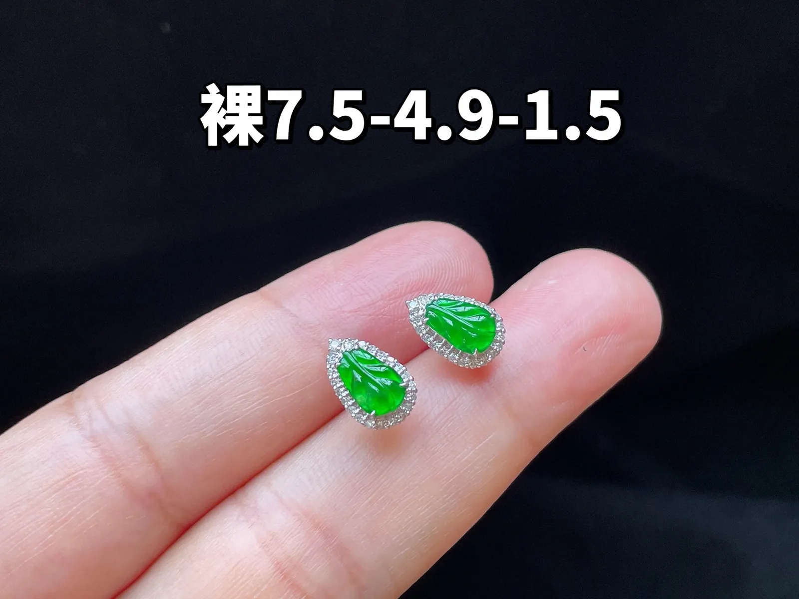 18K 满色阳绿·叶子耳钉

裸7.5-4.9-1.5