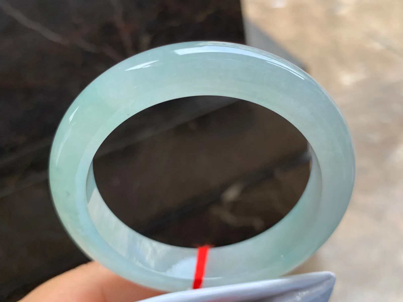 57-12.5-9.5mm
冰种淡晴底手镯 水润清新 清水芙蓉