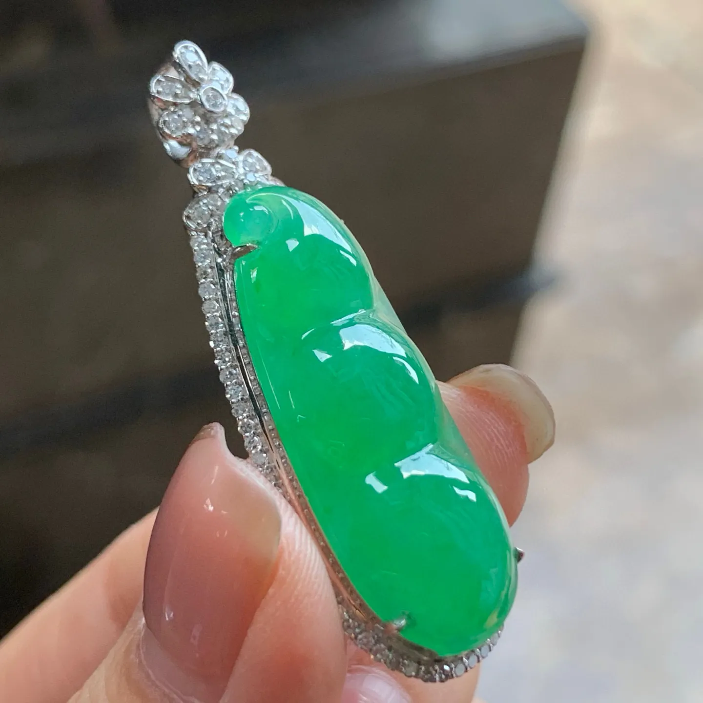 冰阳绿福豆
真金镶嵌 精致