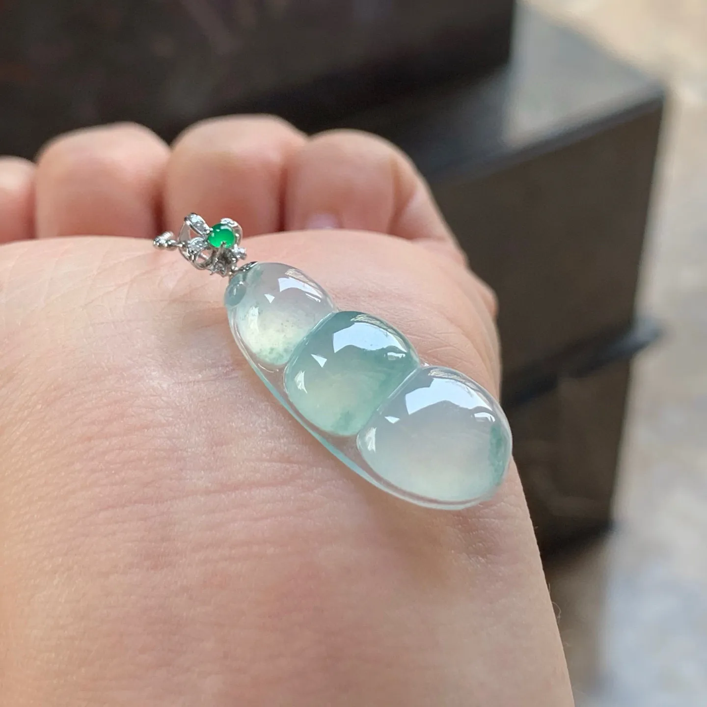冰种飘花福豆
金扣 清爽