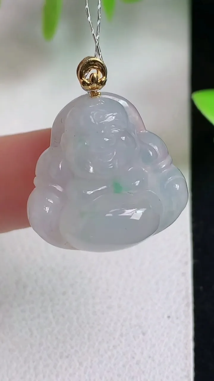 天然A货翡翠佛公吊坠，尺寸19.4-21-8，重量:5.25g
5月6日