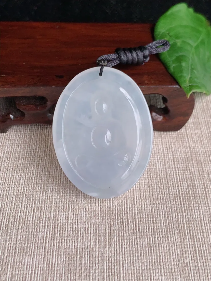 天然A货翡翠白月光阿弥陀佛吊坠尺寸45.7×34.6×5.7m量16.76g 0507