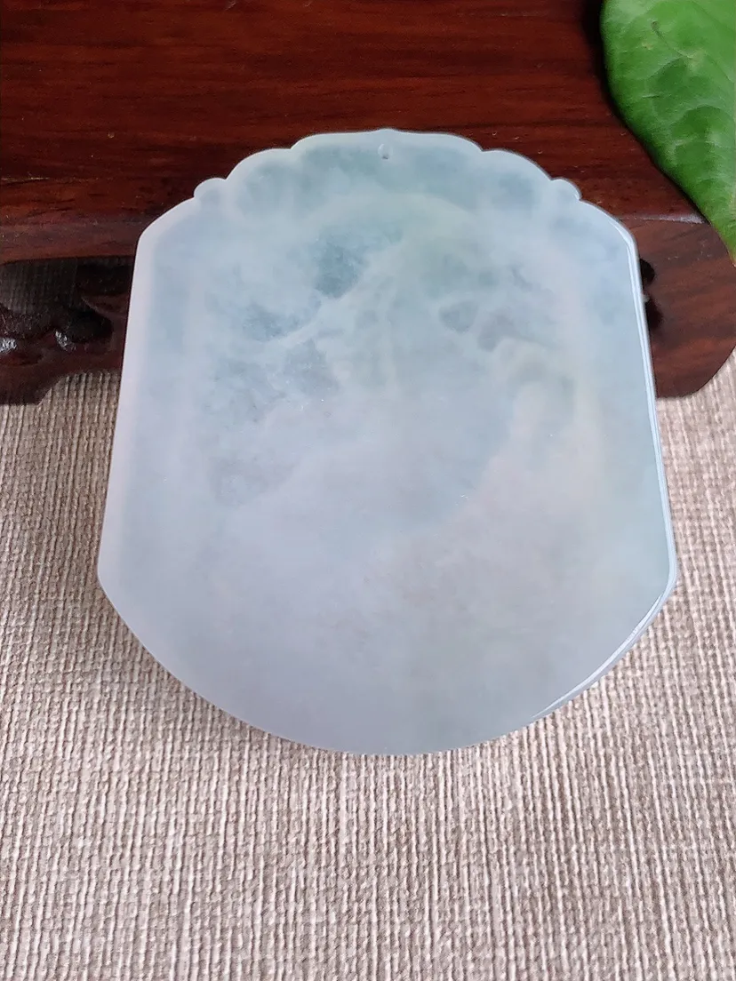 天然A货翡翠白月光生肖马马上有钱吊坠尺寸56.7×50.4×5.7m量36.38g 0509