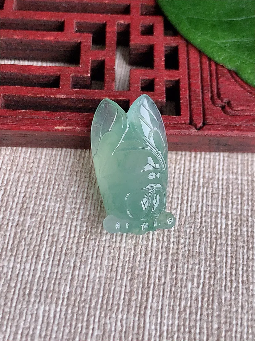 天然A货翡翠晴水一鸣惊人吊坠尺寸22.4×12.4×7.6m量3.42g 0511