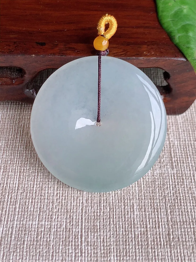 天然A货翡翠大平安扣吊坠尺寸39.4×5.4m量18.80g 0511