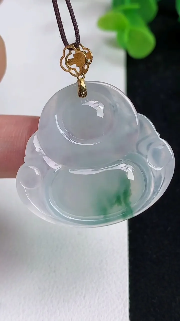 天然A货翡翠飘花佛公吊坠，尺寸30.3-34-5.8，重量:9.40g
5月12日