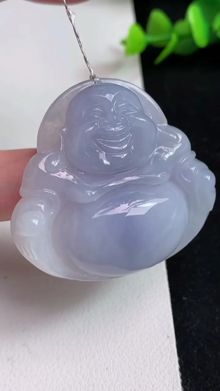 天然A货翡翠紫罗兰佛公吊坠，尺寸41.2-44.6-8.8，重量:24.61g
5月17日