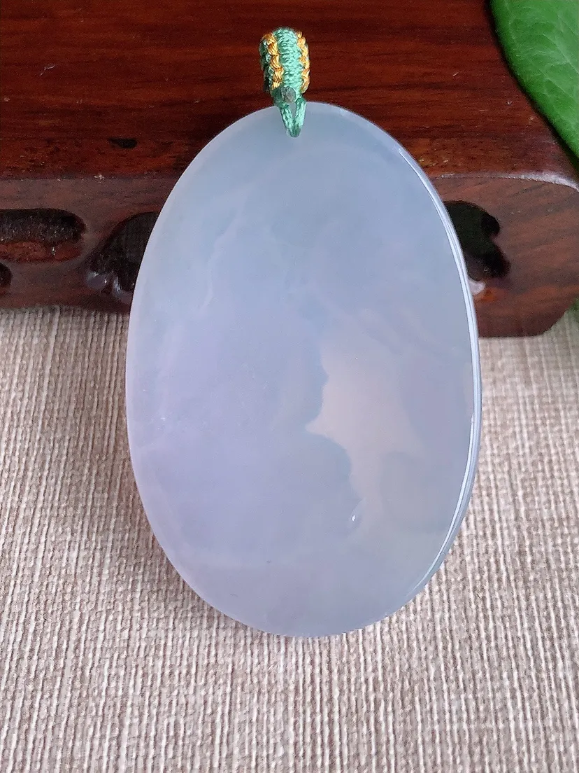 a货翡翠老坑冰种紫罗兰普贤菩萨吊坠 尺寸52×34.6×4.5mm 重量18.29g 0518
