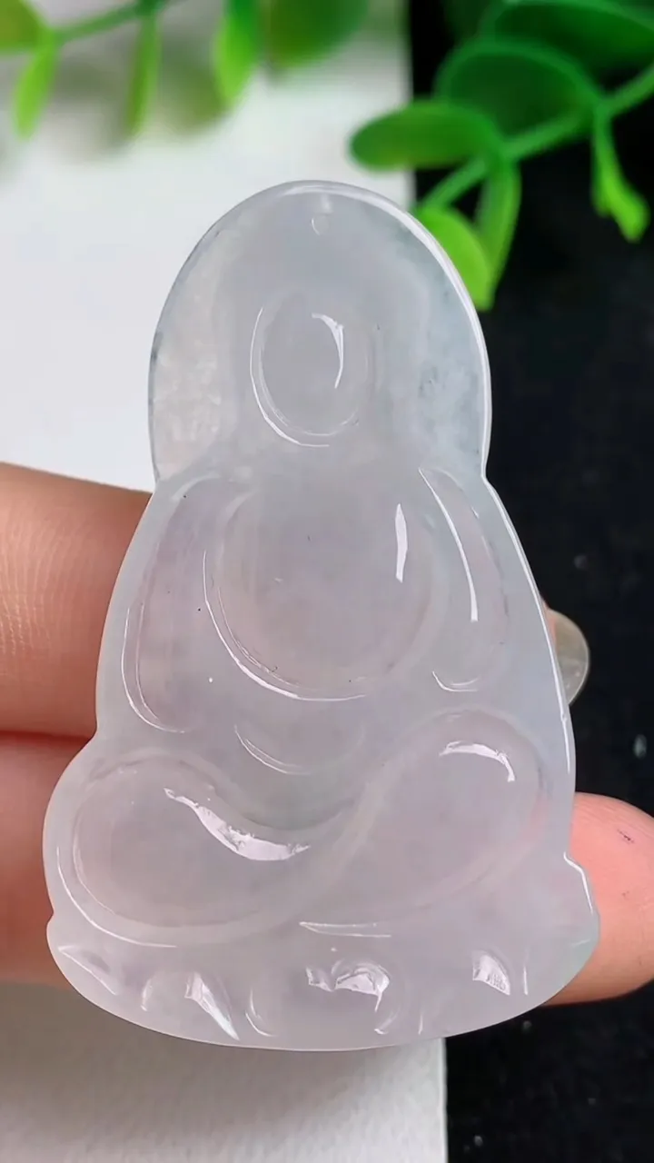 天然A货翡翠素衣观音吊坠，尺寸49.2-30-5.7，重量:14.73g
5月19日