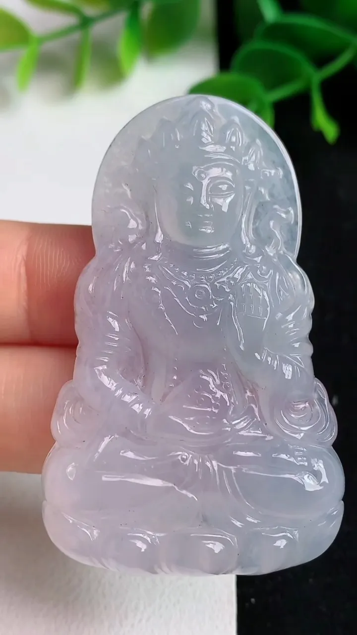 天然A货翡翠紫罗兰度母吊坠，尺寸55.3-34.4-5.5，重量:18.47g
5月19日